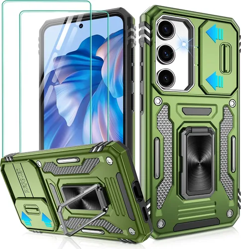 Miniatura 181 de Gritup para Samsung Galaxy S22 Funda con protectores de pantalla HD de 2 paquetes y cubierta deslizante para la cámara, protección contra caídas