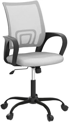 Miniatura 4 de Silla de oficina ergonómica de malla, silla de computadora con soporte lumbar y reposabrazos, silla de escritorio ajustable para computadora