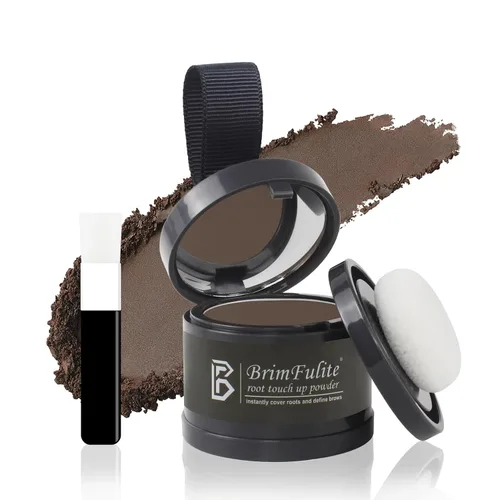 Miniatura 17 de Polvo de retoque de raíz, polvo de cobertura rápida de línea capilar gris para mujeres y hombres, de larga duración y cobertura natural, compacto