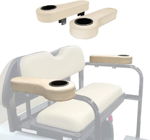 Miniatura 9 de Reposabrazos de carrito de golf de fibra de carbono para carrito de golf Kit de asiento trasero – Reposabrazos de carrito de golf con soporte