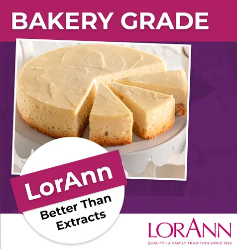 Miniatura 3 de LorAnn Oils. Emulsión de queso crema para panadería: Esencia verdadera, ideal para realzar tonos frutales en pasteles, galletas y postres, sin