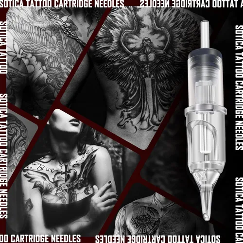 Miniatura 7 de 60 agujas de cartucho de tatuaje, agujas de tatuaje New Revolution Tamaño mixto 1203RS 1205RS 1207RL Agujas de revestimiento redondo Shader Liner