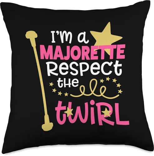 Miniatura 4 de I'm a Majorette Respect the Twirl Throw Pillow