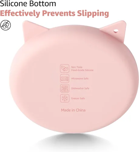 Miniatura 6 de Coomazy Cuencos de silicona de alimentación lenta para perros y gatos, juguete interactivo para mascotas para entrenamiento de alimentos