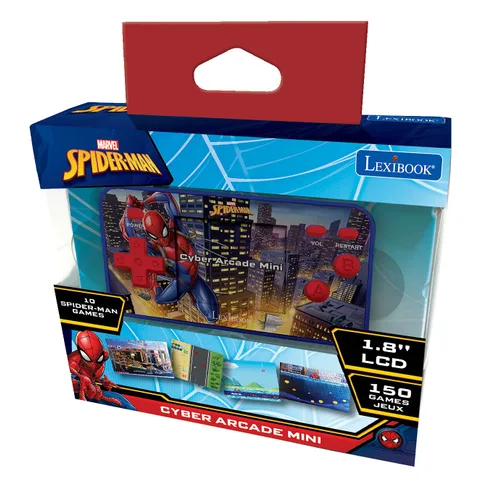 Miniatura 4 de LEXiBOOK Spider-Man Consola de Juego de Arcade Cyber Pocket, 150 Juegos, Pantalla LCD, Funciona con Pilas, Rojo/Azul, JL1895SP