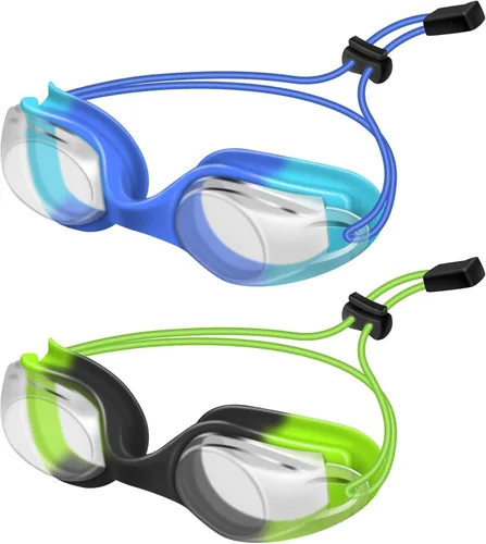 Miniatura 9 de Gafas de natación para niños, paquete de 2 gafas de natación de protección completa, sin fugas, antivaho para niños de 3 a 14 años Verde y Púrpura