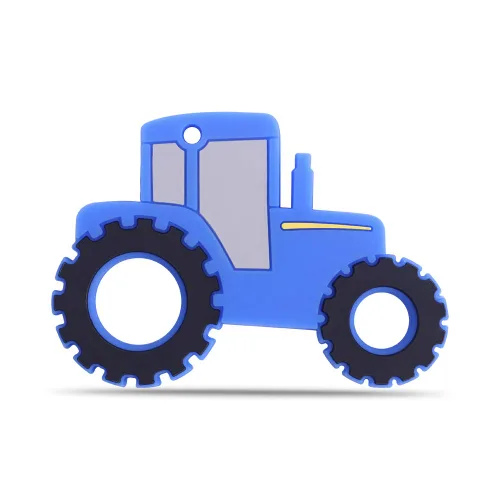Mordedor de silicona para automóvil de tractor para bebé, juguetes sensoriales para masticar, sin BPA, suaves y efectivos, juguetes para aliviar el