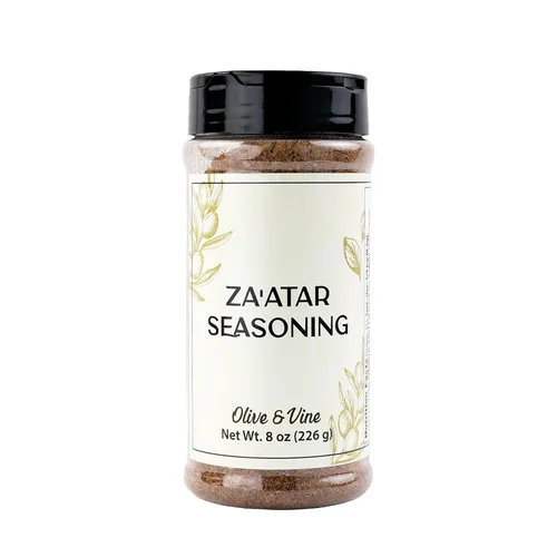 Olive & Vine Za'atar condimento, mezcla sabrosa, para platos de Oriente Medio, rica tradición, sabor auténtico, para recetas globales (8 onzas)