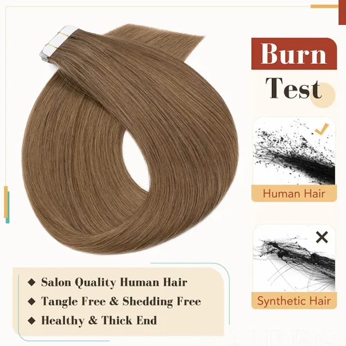 Miniatura 2 de Hairro Extensiones de cabello humano real con cinta adhesiva en trama de piel, extensiones de cabello humano enraizadas, sin costuras, invisible