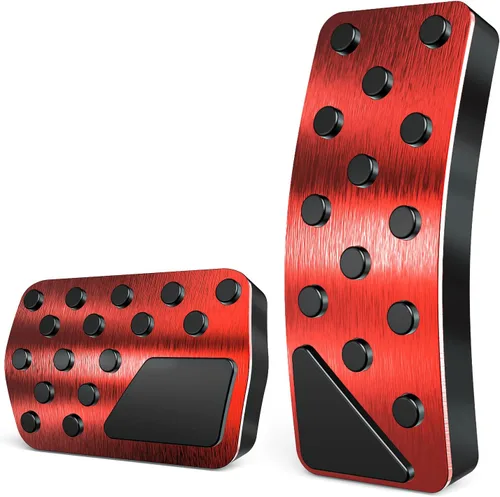 Miniatura 12 de Funda de pedal de aleación de aluminio para Jeep Grand Cherokee 2011-2024 2025 Dodge Durango 2011-2024 2025 Sin perforación Fundas de pedal de freno