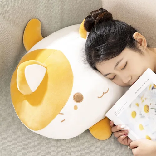 Miniatura 2 de Linda y suave y redonda de peluche de gato atigrado, juguetes de peluche para gatos y gatitos, almohada para abrazar, regalo para niños y amantes