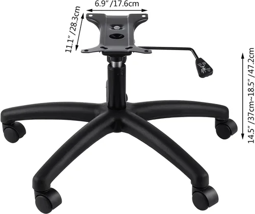 Miniatura 2 de Topdeep Repuesto de base de silla giratoria de 28 pulgadas, base de silla de oficina, base de repuesto de silla de juegos resistente de 350 libras