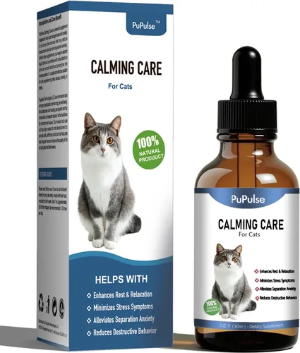 Gotas calmantes para gatos, ayudan a controlar el estrés y la ansiedad, con feromonas que pueden ayudar a frenar el comportamiento destructivo y la