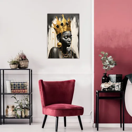 Miniatura 165 de Arte de pared afroamericano, decoración de rey y reina bailarín negro para sala de estar, arte de pareja de amor negro para dormitorio, lienzo