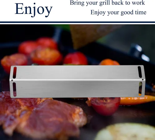 Miniatura 7 de Placas de calor para parrilla de 16 1/2 pulgadas, cubiertas de quemador, piezas de repuesto para parrilla de gas de barbacoa, tienda de calor para 3