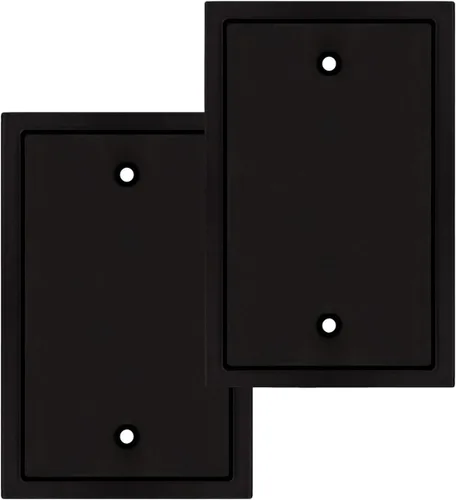 Miniatura 20 de Henne Bery Placa decorativa de pared con borde moderno, tapa de tomacorriente para cubrir enchufe, aleación de zinc maciza duradera