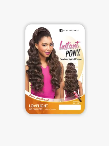 Miniatura 5 de Sensationnel Lovelight - Cola de caballo sintética instantánea con cordón (1B negro apagado)