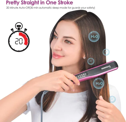 Miniatura 2 de Peine alisador de cabello, peine de cerámica para alisar el cabello, peine eléctrico para cabello negro, 6 ajustes de temperatura, 20 minutos
