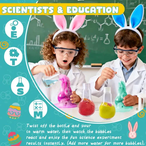 Miniatura 3 de Bombas de baño de pociones de Pascua para niños con juguetes sorpresa en el interior, rellenos de cesta de Pascua para adolescentes, paquete de 4