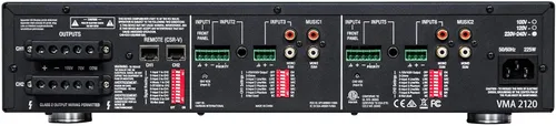 Miniatura 2 de JBL Mezclador/amplificador profesional VMA2120 de 8 entradas y 120 vatios