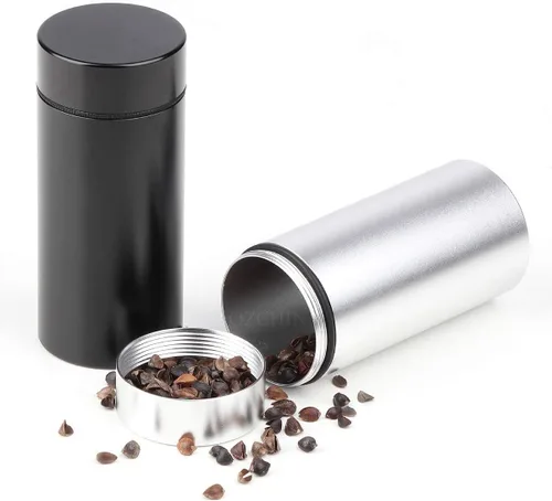 Miniatura 3 de OZCHIN Frasco de almacenamiento de aluminio portátil con tapa hermética a prueba de olores, botella contenedor de almacenamiento multiusos