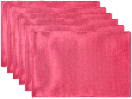 Miniatura 28 de DII - Juego de manteles individuales acanalados para uso diario 100% algodón, 13x19, gris, 6 piezas