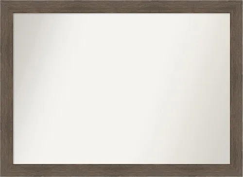 Miniatura 51 de Amanti Art Espejo de pared personalizado no biselado (24 x 27 pulgadas), marco estrecho de nogal chipre - varios tamaños personalizados - Espejo