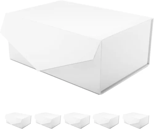 Miniatura 40 de Caja de regalo negra con ventana, caja de regalo magnética transparente para regalo, caja de propuesta de padrino de boda (10.5 x 7.5 x 3 pulgadas)