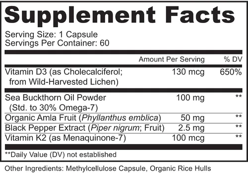 Miniatura 2 de MoxyVites Vitamina D3 K2 5000 UI – Alta absorción D3 + K2 MK-7 con aceite de espino cerval de mar y omega-7 – Apoyo óseo, corazón e inmunológico