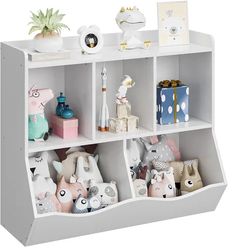 Miniatura 11 de GAOMON Estantería de juguetes y estantería para niños y niñas, estante múltiple con organizador de cubos para almacenamiento de libros y juguetes