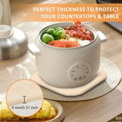 Miniatura 5 de Paquete de 6 salvamanteles de silicona para platos calientes, almohadillas calientes para cocina, salvamanteles para ollas y sartenes calientes