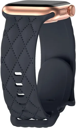 Miniatura 20 de Correa de silicona para Apple Watch para mujer de 1.575 in 1.496 in 1.614 in 1.732 in 1.811 in 1.772 in 1.654 in, correa deportiva de repuesto