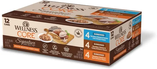 Miniatura 12 de Wellness CORE Signature Selects - Alimento húmedo para gatos adultos, natural, rico en proteínas, sin granos, 2.8 onzas, paquete de 8