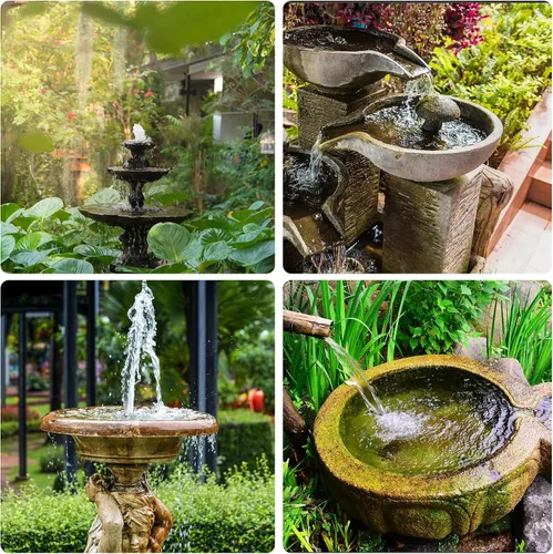 Miniatura 7 de Biling 7.5W Bomba de Agua Solar para Exteriores, Bomba de Estanque Solar Fuente Solar con Tubo DIY de 5 pies para Pequeños Estanques, Piscina