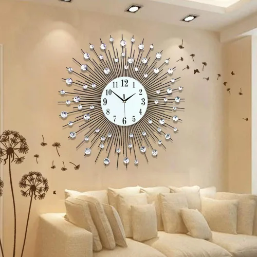 Miniatura 10 de AngelcityCC Reloj de pared de cristal transparente de 12 pulgadas, sin tictac, funciona con pilas, movimiento ultra silencioso, de cuarzo