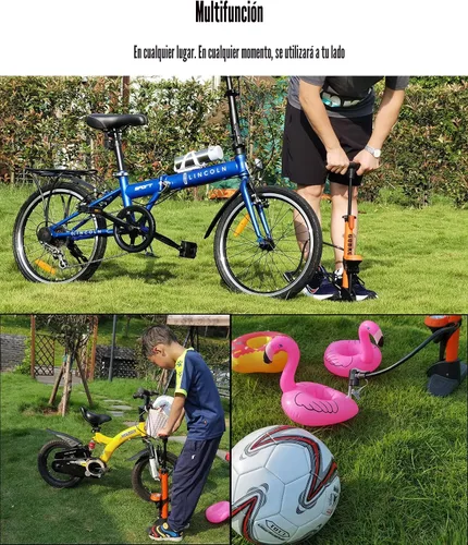 Miniatura 5 de GOBKO Bomba de bicicleta con manómetro, bomba de piso de bicicleta para válvulas Presta y Schrader, inflador de neumáticos de bicicleta, inflador