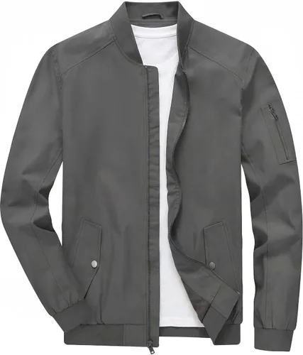 TBMPOY Men's Bomber Jacket Lightweight Spring Windbreaker Light Casual Stylish Fashion Fall Zip up Coats With Pockets