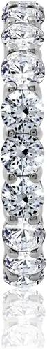 Miniatura 17 de Amazon Essentials Anillo de plata de ley chapada en platino o oro con circonita cúbica redonda de elementos infinitos