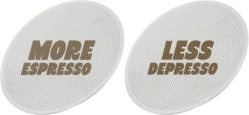 2 paquetes de pantalla de disco de espresso de 2.297 in, pantalla de filtro de café expreso ultrafina de 0.035 in y 150 μm, filtro reutilizable de