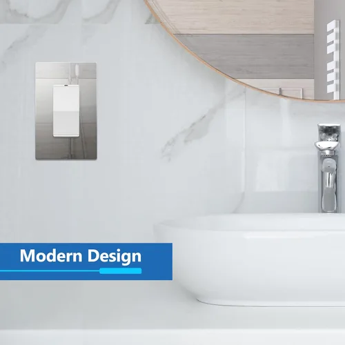 Miniatura 5 de LIDER Placa de pared decorativa sin tornillos para interruptor, resistente a los impactos, plexiglás de acrílico espejado, renovación moderna