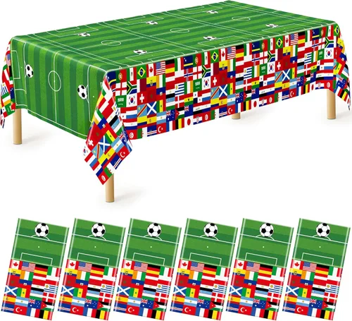 Miniatura 12 de Suministros de regreso a clases, 2 manteles de 108 x 54 pulgadas, manteles desechables coloridos para el primer día de escuela, rectangular