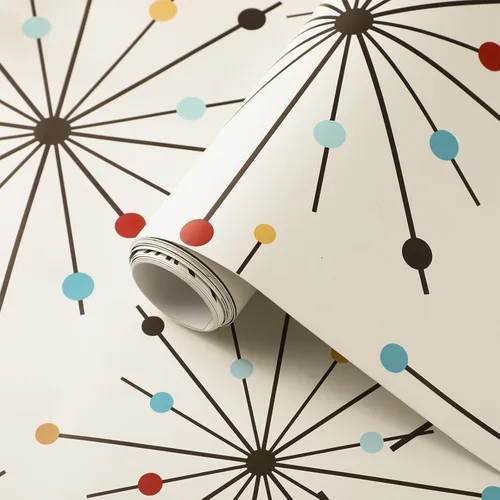 Miniatura 2 de MotiMind Papel Tapiz de Mediados del Siglo 15.75" x 118" Papel Tapiz Moderno de Mediados del Siglo Autoadhesivo y Extraíble Decoraciones de Pared