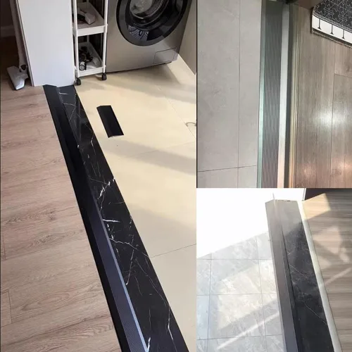 Miniatura 3 de EMENAR Tira de transición de aleación de aluminio de 3 pies para umbral de piso, rampas de umbral de borde de piso, diferencia de altura de 0.6-1.8
