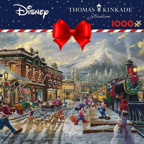 Miniatura 3 de Ceaco - Thomas Kinkade - Disney - Holiday - Candy Cane Express - Rompecabezas de 1000 piezas
