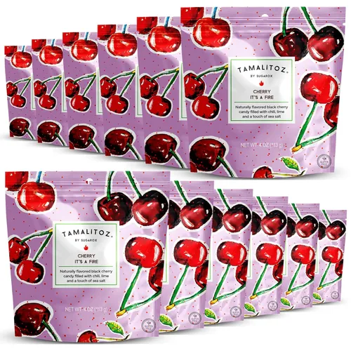 Miniatura 48 de Tamalitoz - Mango para masticar labios, caramelo duro mexicano de mango picante relleno de chile, lima y sal marina, caramelo de fruta hecho a mano