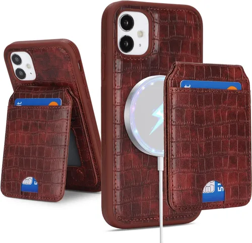 Miniatura 24 de Havaya Funda compatible con iPhone 11, cartera MagSafe con tarjetero - Funda magnética desmontable 2 en 1 - Ranuras para tarjetas de crédito