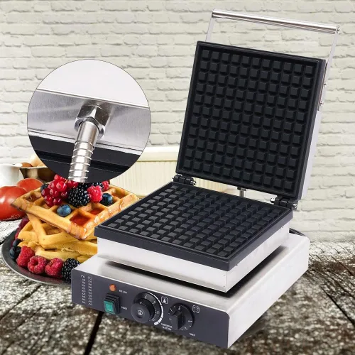 Miniatura 4 de Máquina de gofres eléctrica de 110 V Máquina de gofres antiadherente 2000 W Máquina comercial de gofres para hornear gofres deliciosos
