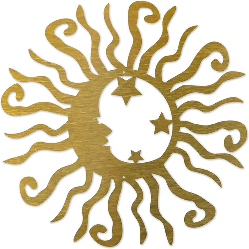 Miniatura 7 de Riverside Designs Wacky Solar Moon Arte de Pared de Metal de Acero Decoración para Exteriores Resistente y Resistente al Agua Fabricado
