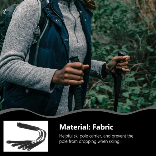 Miniatura 2 de DOITOOL Correa para bastón para caminar, correa para bastón, correas de transporte de esquí, cordón para senderismo, cuerda elástica, mochila