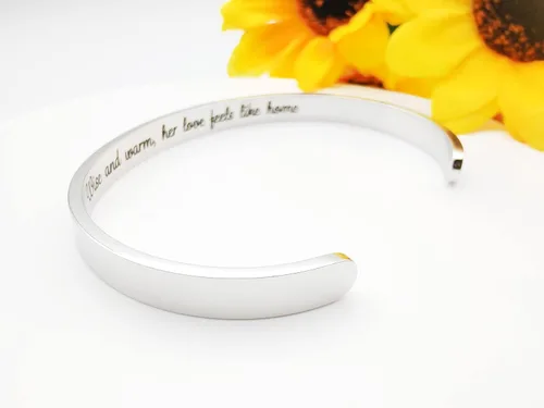 Miniatura 248 de Pulseras inspiradoras para mujer, joyería de acero inoxidable, con refranes, pulsera motivacional con mensaje oculto, pulseras grabadas para mejor